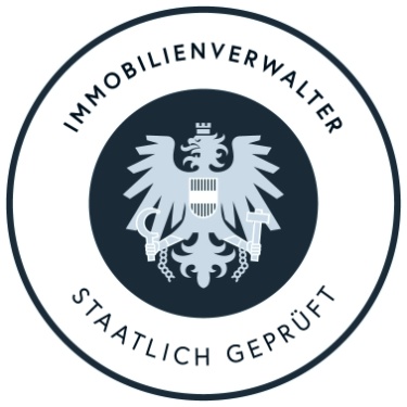 Immobilienverwalter blau